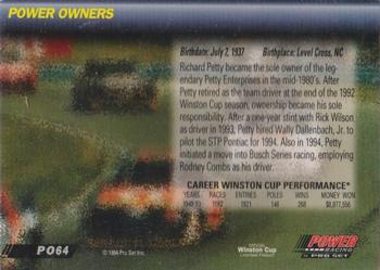 1994 Power - Gold Cup '94 #PO64 Richard Petty Back