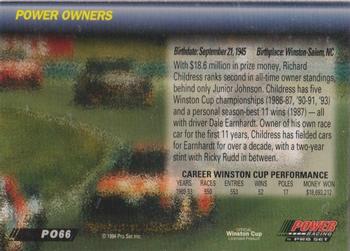 1994 Power - Gold Cup '94 #PO66 Richard Childress Back