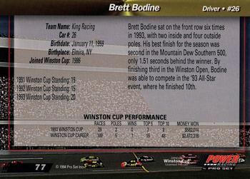 1994 Power - Gold Cup '94 #77 Brett Bodine Back