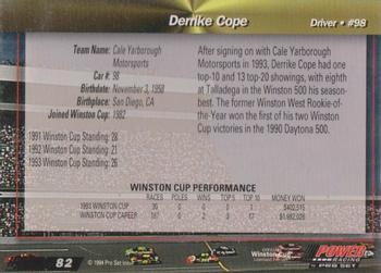 1994 Power - Gold Cup '94 #82 Derrike Cope Back