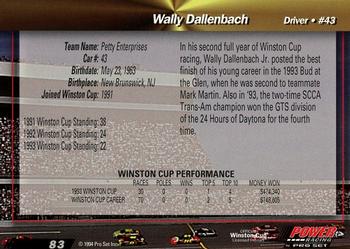 1994 Power - Gold Cup '94 #83 Wally Dallenbach Jr. Back