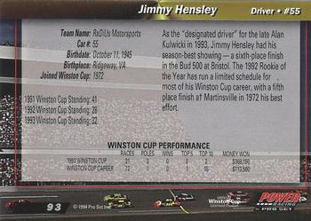 1994 Power - Gold Cup '94 #93 Jimmy Hensley Back