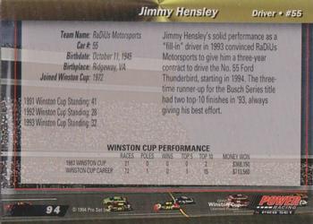 1994 Power - Gold Cup '94 #94 Jimmy Hensley Back