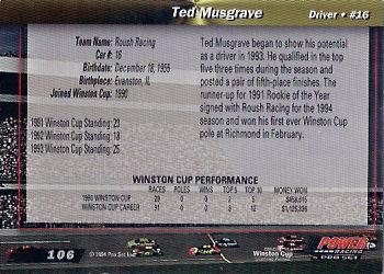 1994 Power - Gold Cup '94 #106 Ted Musgrave Back