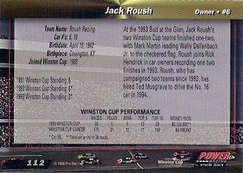 1994 Power - Gold Cup '94 #112 Jack Roush Back