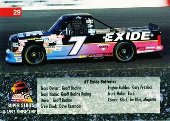 1995 Finish Line Super Series #29 #7 Exide Batteries Back