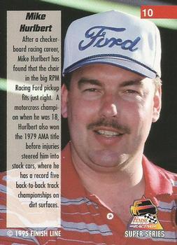 1995 Finish Line Super Series #10 Mike Hulbert Back