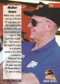 1995 Finish Line Super Series #13 Walker Evans Back