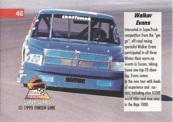 1995 Finish Line Super Series #46 Walker Evans Back