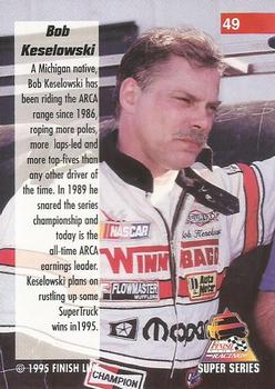 1995 Finish Line Super Series #49 Bob Keselowski Back