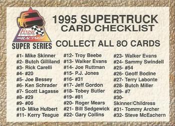 1995 Finish Line Super Series #80 Checklist Front