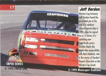 1995 Finish Line Super Series - Rainbow Foil #17 Jeff Gordon Back