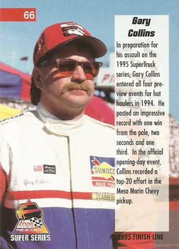 1995 Finish Line Super Series - Rainbow Foil #66 Gary Collins Back