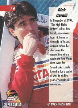 1995 Finish Line Super Series - Rainbow Foil #79 Rick Carelli Back