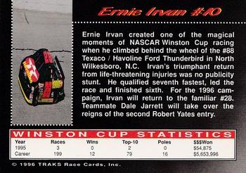 1996 Traks Review & Preview #10 Ernie Irvan Back