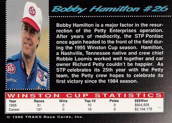 1996 Traks Review & Preview #26 Bobby Hamilton Back