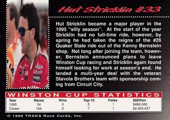 1996 Traks Review & Preview #33 Hut Stricklin Back