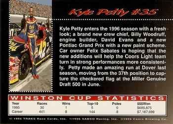 1996 Traks Review & Preview - First Run #35 Kyle Petty Back