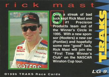 1996 Traks Review & Preview - Liquid Gold #LG 9 Rick Mast Back