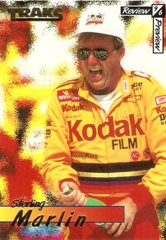 1996 Traks Review & Preview - Magneti-Cards #NNO Sterling Marlin Front