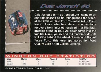 1996 Traks Review & Preview - Red #6 Dale Jarrett Back