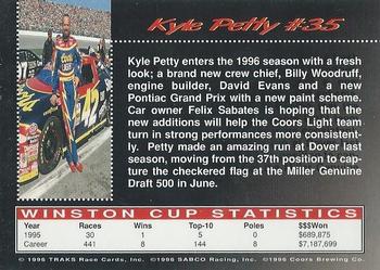 1996 Traks Review & Preview - Red #35 Kyle Petty Back