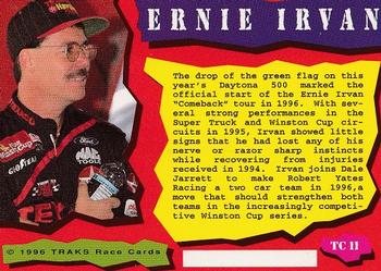 1996 Traks Review & Preview - Triple-Chase #TC 11 Ernie Irvan Back