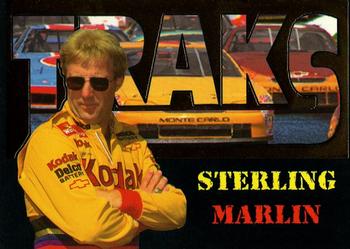 1996 Traks Review & Preview - Triple-Chase Gold #TC 1 Sterling Marlin Front