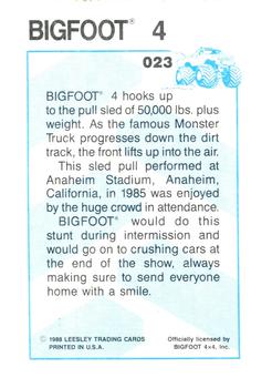1988 Leesley Bigfoot #023 Bigfoot 4 Back