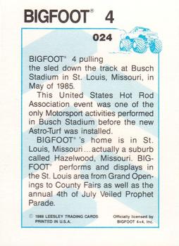 1988 Leesley Bigfoot #024 Bigfoot 4 Back