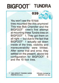 1988 Leesley Bigfoot #039 Bigfoot Tundra Back
