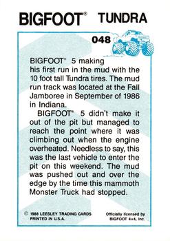1988 Leesley Bigfoot #048 Bigfoot Tundra Back
