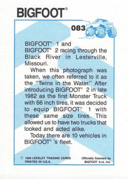 1988 Leesley Bigfoot #083 Bigfoot 1 / Bigfoot 2 Back