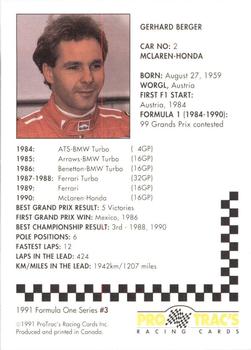 1991 ProTrac's Formula One #3 Gerhard Berger Back