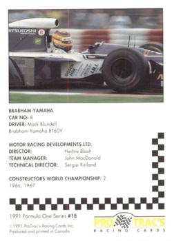 1991 ProTrac's Formula One #18 Brabham BT60Y Back