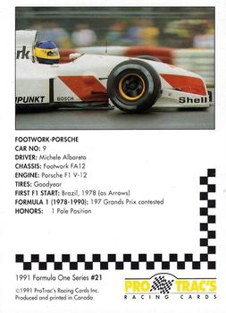 1991 ProTrac's Formula One #21 Footwork FA12 Back