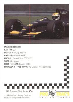 1991 ProTrac's Formula One #56 Minardi M191 Back
