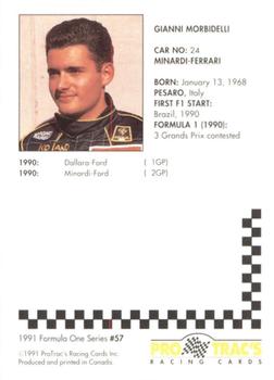 1991 ProTrac's Formula One #57 Gianni Morbidelli Back