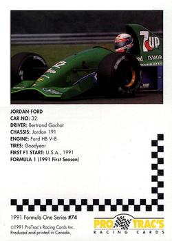 1991 ProTrac's Formula One #74 Jordan 191 Back