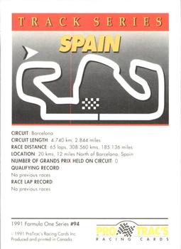 1991 ProTrac's Formula One #94 Spain Back