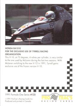 1991 ProTrac's Formula One #135 Honda RA101E Back