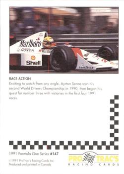 1991 ProTrac's Formula One #147 Ayrton Senna Back