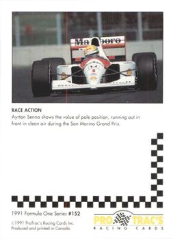 1991 ProTrac's Formula One #152 Ayrton Senna Back