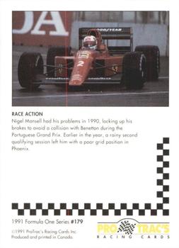 1991 ProTrac's Formula One #179 Nigel Mansell Back