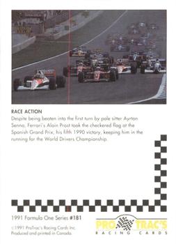 1991 ProTrac's Formula One #181 Alain Prost Back