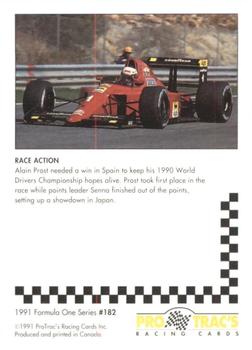 1991 ProTrac's Formula One #182 Alain Prost Back