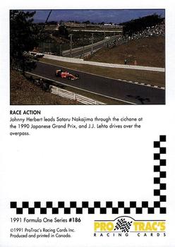 1991 ProTrac's Formula One #186 Johnny Herbert Back