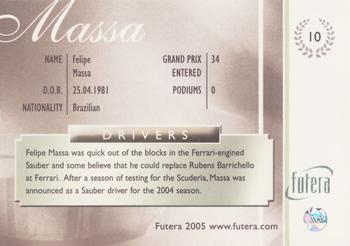 2005 Futera Grand Prix #10 Felipe Massa Back