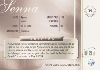 2005 Futera Grand Prix #39 Ayrton Senna Back