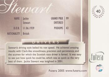 2005 Futera Grand Prix #40 Jackie Stewart Back